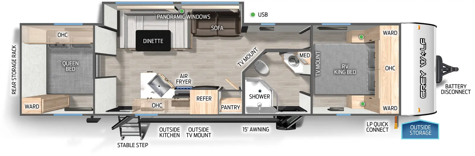 Cherokee Black Label 29QBBL Floorplan